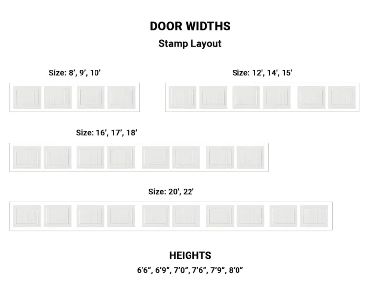 model 3630 size Grooved Panel Garage Door