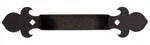 garage door hardware handle fleur de lis