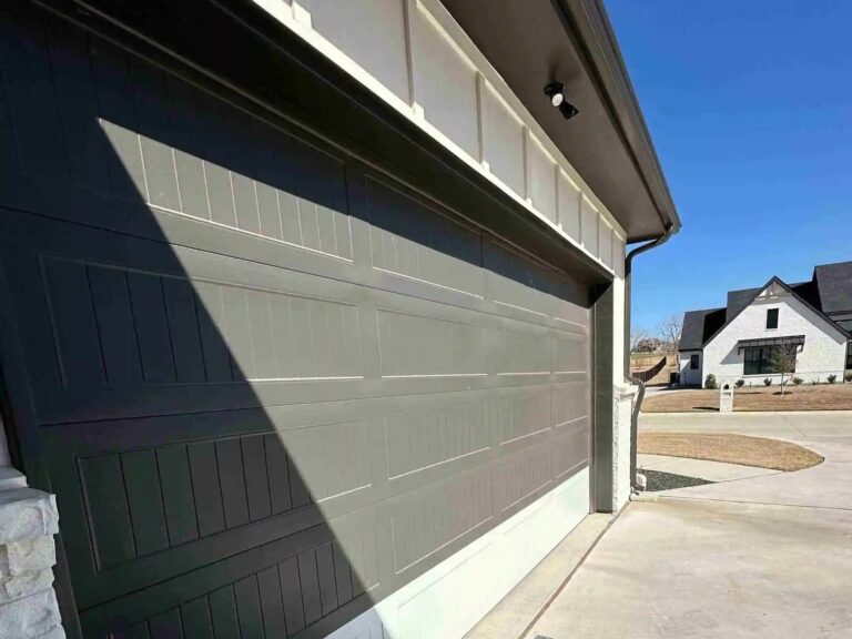 a stylish residential garage door installed in allen tx, steel garage doors