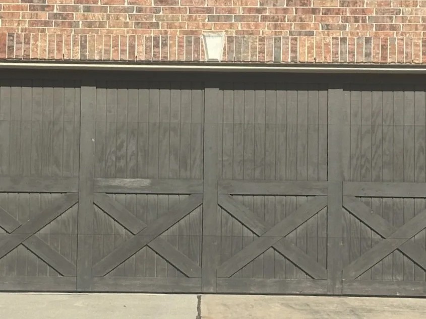a wood residential garage door installation in tx