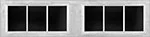 6 lite square (SC) 9800 garage door window