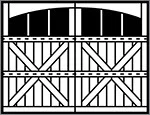 7101 clydesdale grooved 3-Section Arched