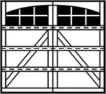 7102 appaloosa diagonal 4-Section Arched