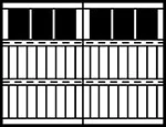 7103 mustang plain grooved 3 section square