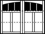 7400 delmar 3-section arched