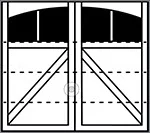 7410 saratoga 4-section arched