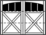 7411 belmont 3-section arched