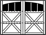 7412 derby 3-section arched