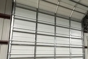 Raised panel back garage door